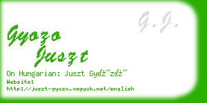 gyozo juszt business card